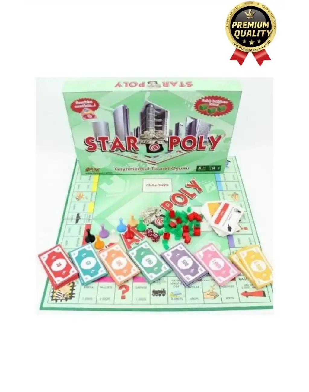 Premium Eğlence Strateji Aile Etkinlik Aktivite Monopoly Emlak Gayrimenkul Ticaret Oyunu Star Poly