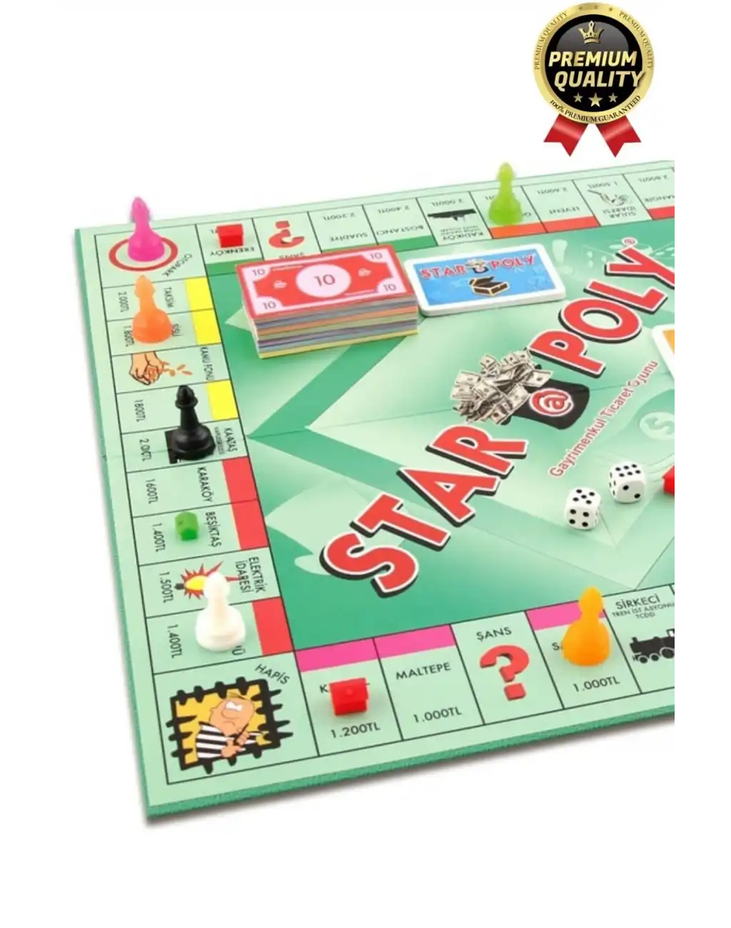 Premium Eğlence Strateji Aile Etkinlik Aktivite Monopoly Emlak Gayrimenkul Ticaret Oyunu Star Poly