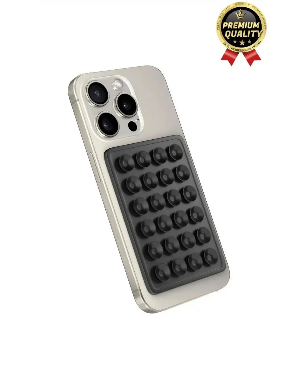 Özel Üretim Tüm Yüzeylere Uyumlu Kaymaz Siyah Güçlü Vantuzlu Silikon Yapışkanlı Telefon Tutucu