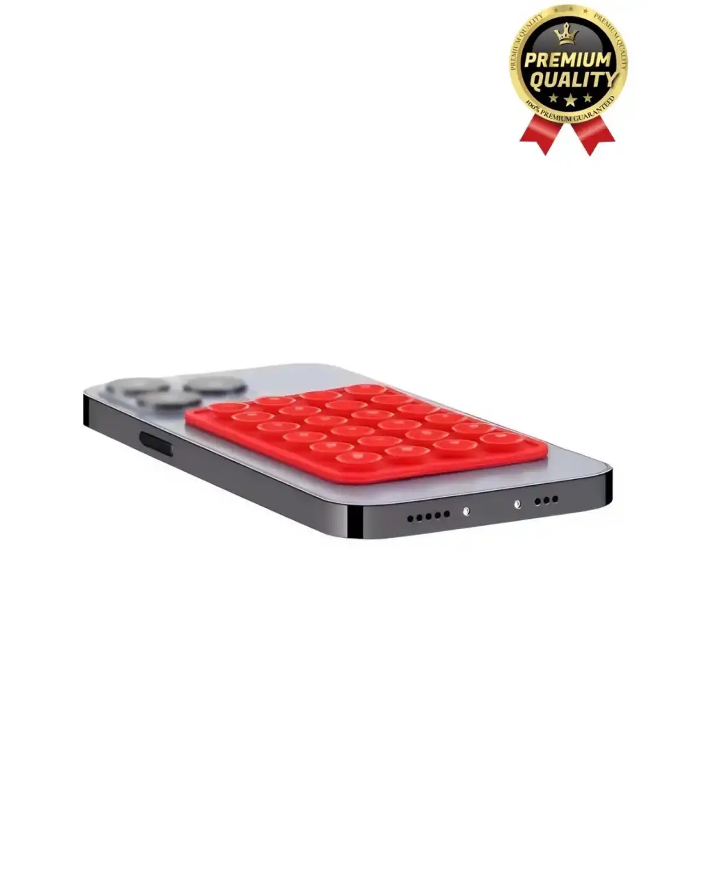 Özel Üretim Tüm Yüzeylere Uyumlu Kaymaz Siyah Güçlü Vantuzlu Silikon Yapışkanlı Telefon Tutucu