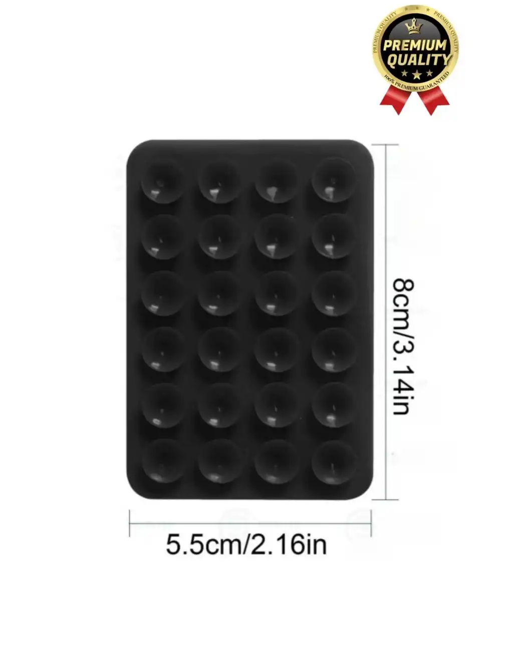 Özel Üretim Tüm Yüzeylere Uyumlu Kaymaz Siyah Güçlü Vantuzlu Silikon Yapışkanlı Telefon Tutucu