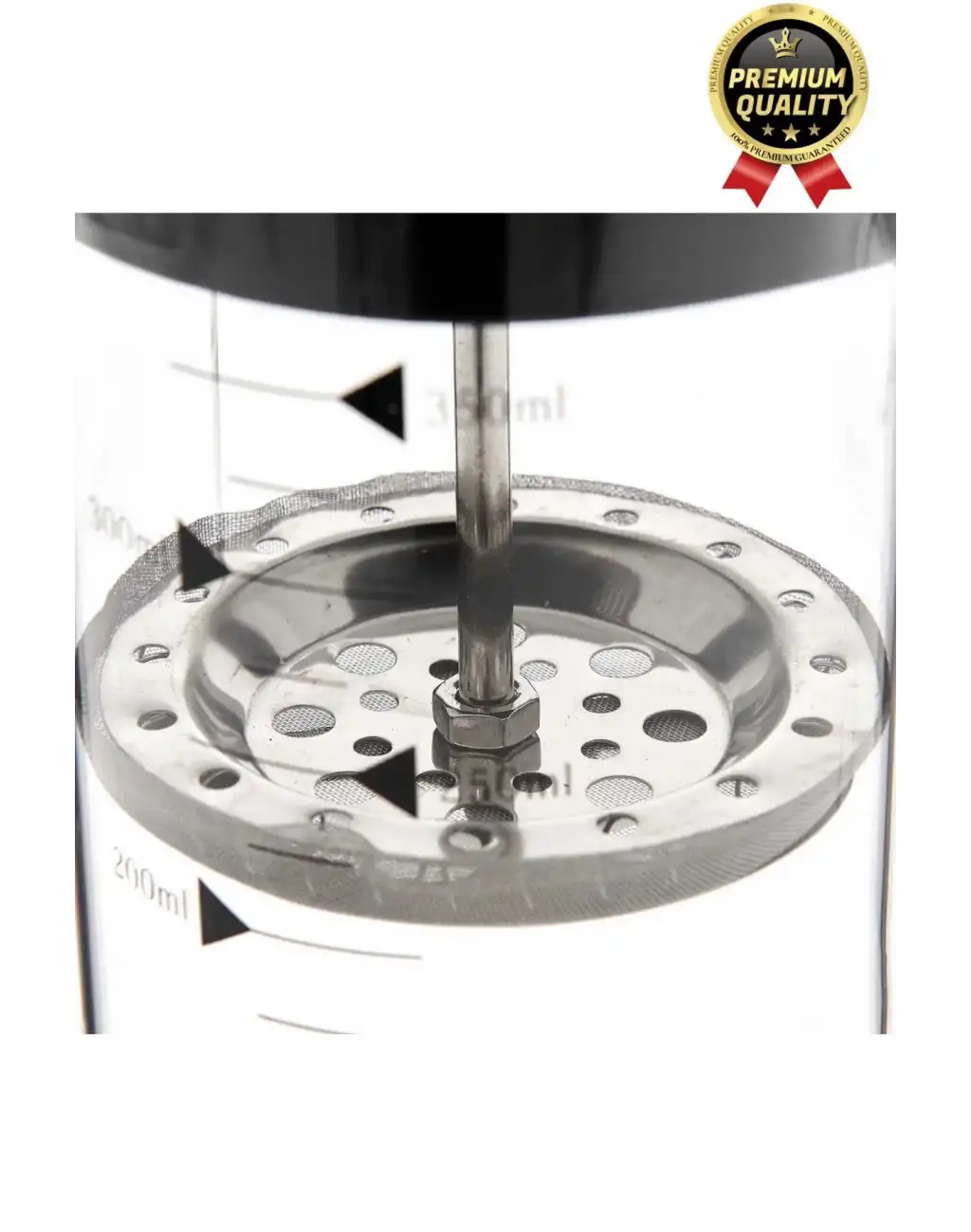 Çok Amaçlı Isıyı Koruyan Süzgeçli Bitki Çayı Filtre Kahve Demlik Ölçü Kabı Cam French Press 350 ml