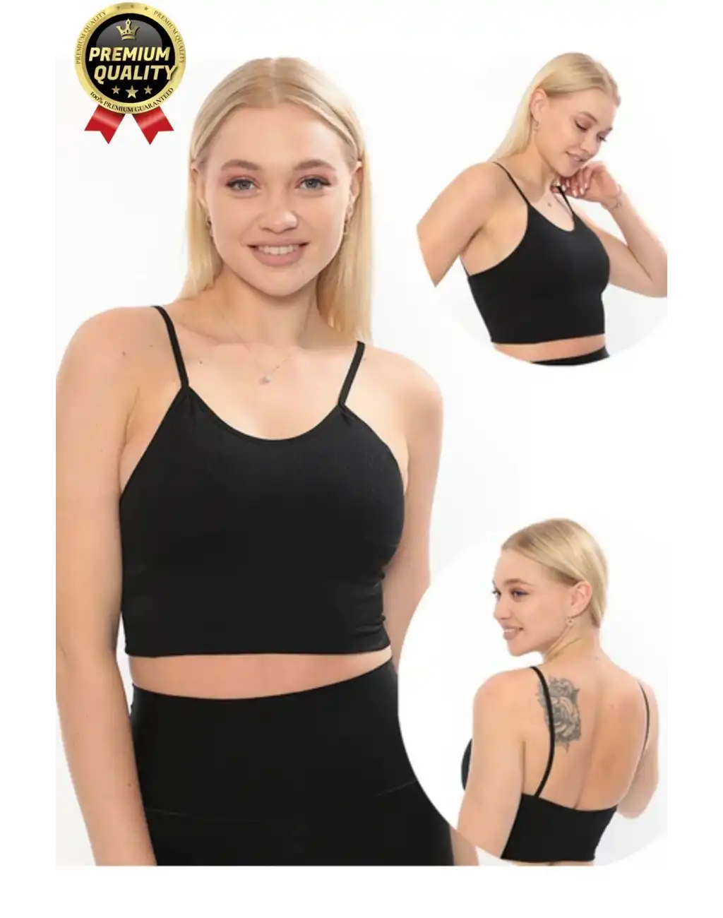 Göğüs Toparlayıcı Sarkma Önleyen Gündelik Spor Kullanım İnce İp Askılı Pedli Çizgili Crop Büstiyer