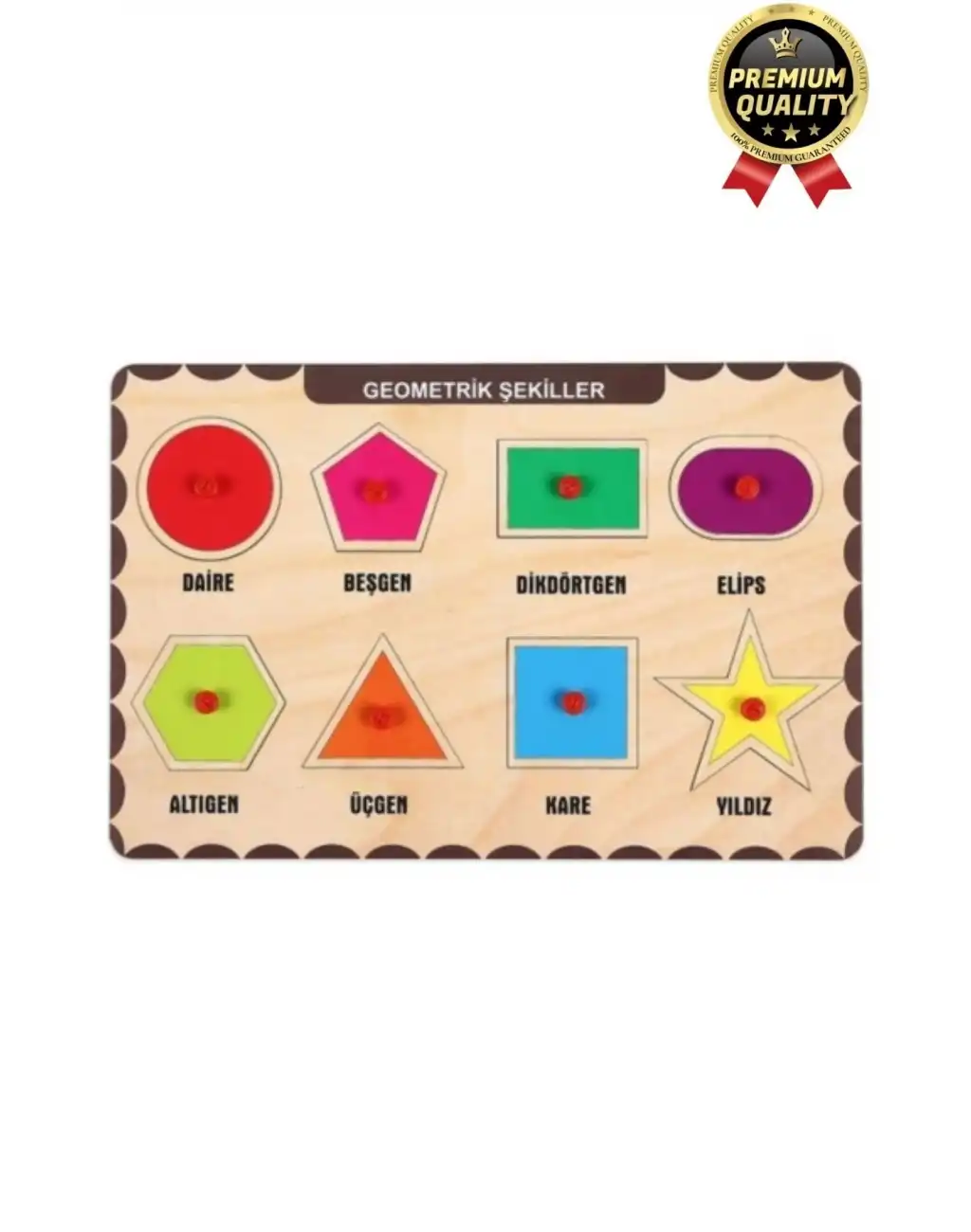 Yeni Seri Çocuk Ebeveyn Eğlenceli Eğitici Öğrenme Destekli Şekiller Yapboz Ahşap Tutmalı Puzzle