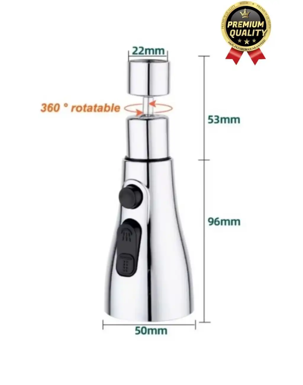 Yeni Seri Kaliteli Şık 3 Fonksiyonlu 720 Derece Dönebilen Mutfak Lavabo Banyo Metalik Musluk Başlığı