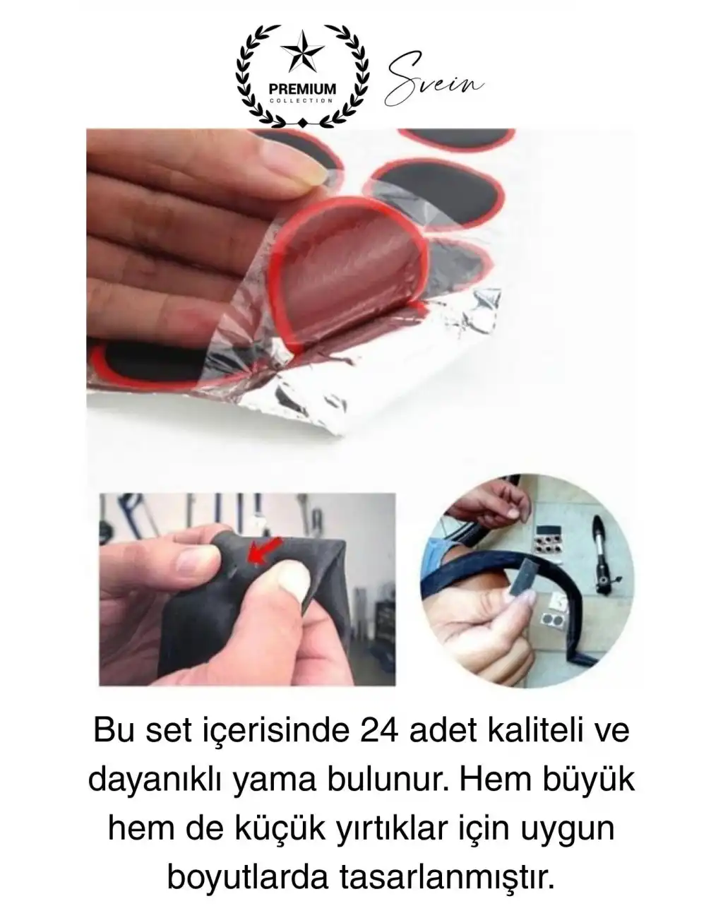 Ekstra Güçlü Araba Bisiklet Motosiklet Soğuk Yama Lastik Tamir Yaması Seti 24 Parça Kolay Pratik