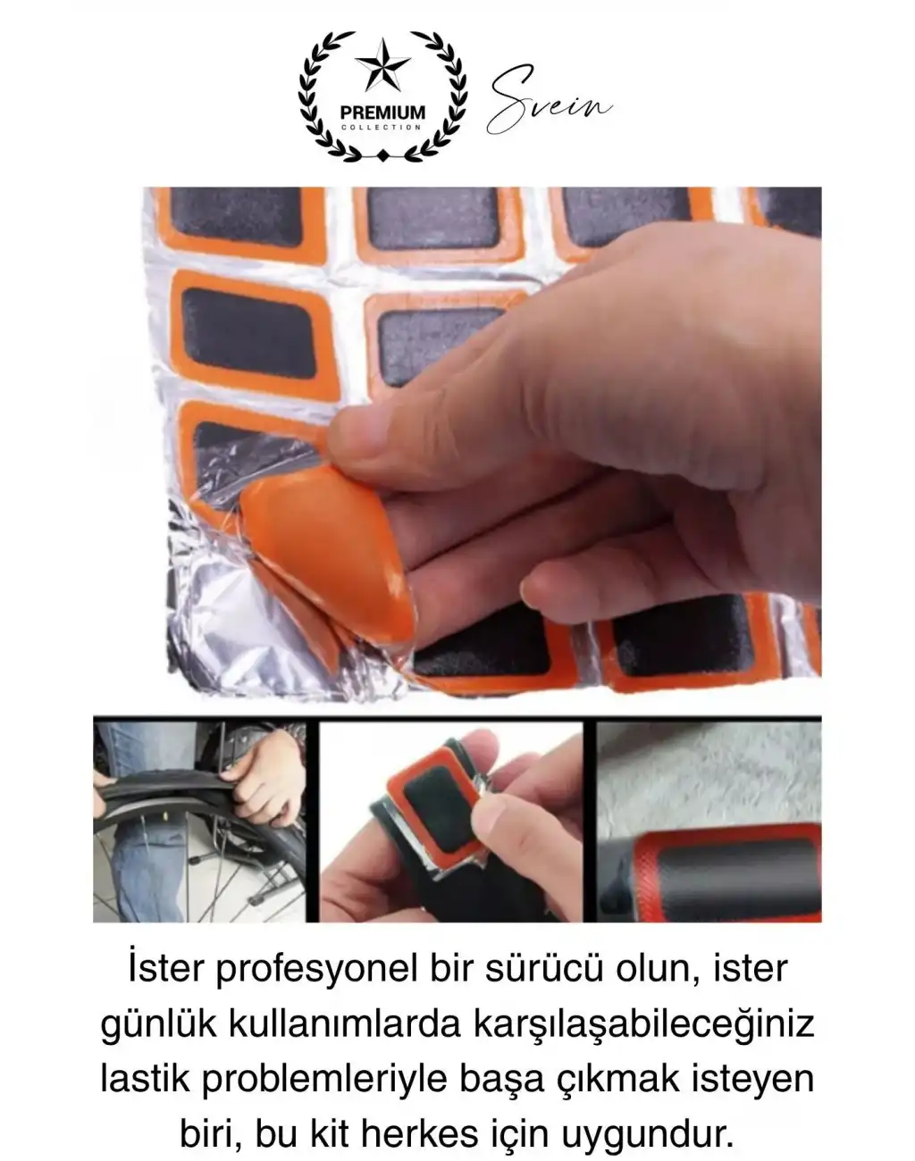 Ekstra Güçlü Araba Bisiklet Motosiklet Soğuk Yama Lastik Tamir Yaması Seti 24 Parça Kolay Pratik