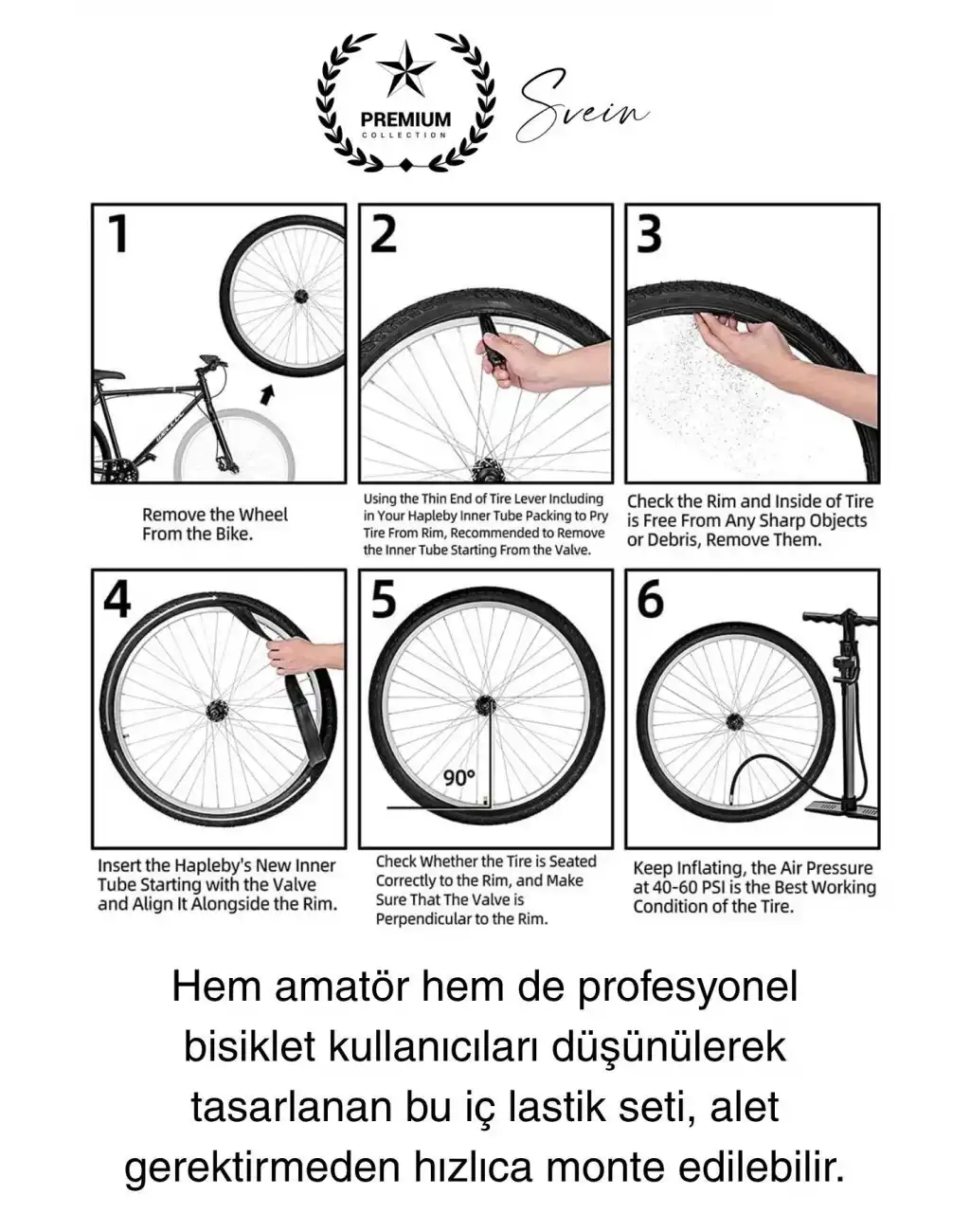 Premium Bisiklet İç Lastiği Şamyel Dayanıklı Sibop Kolay Montaj Seti Güvenli Farklı Boy Seçenekleri