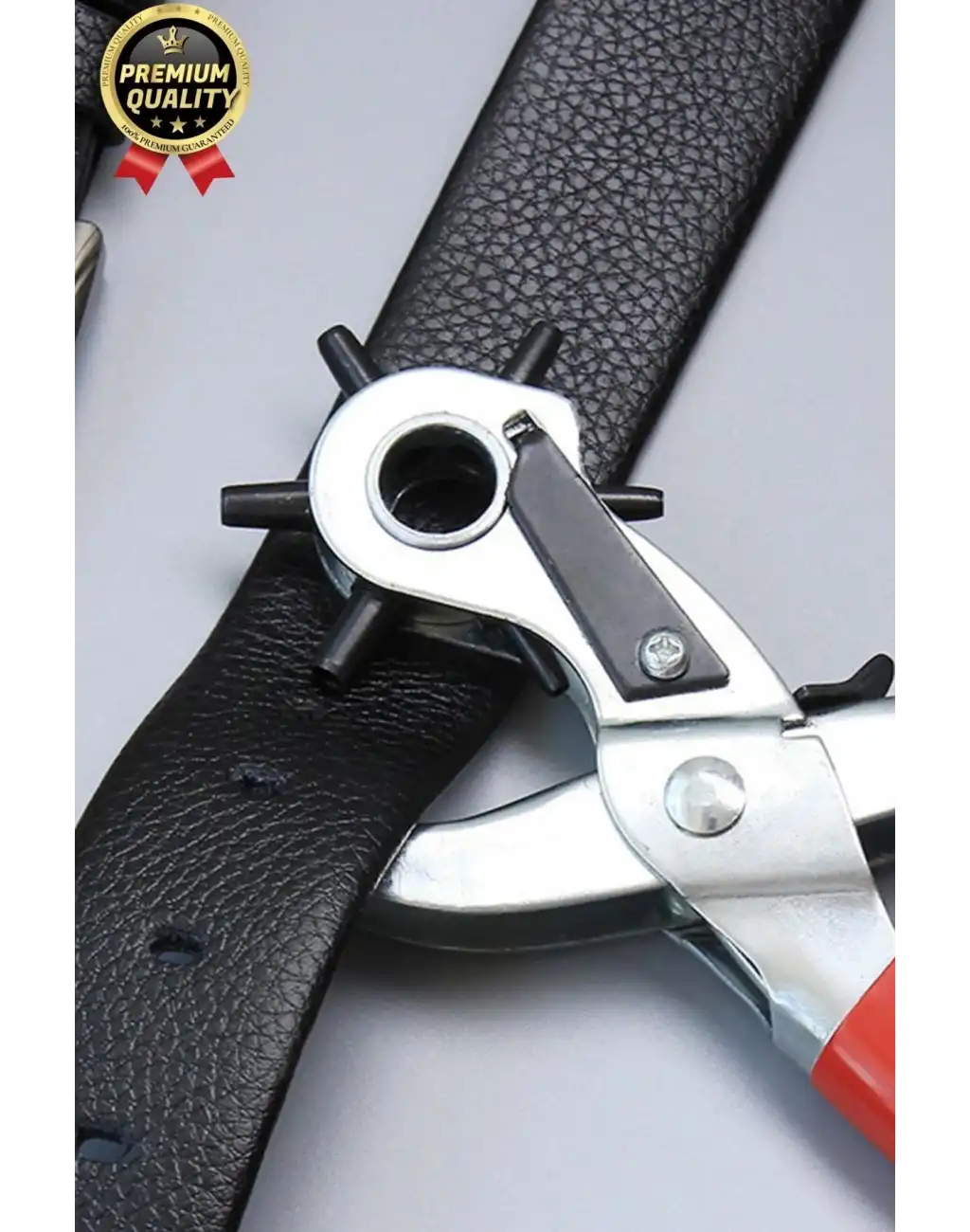 Çok Fonksiyonlu Paslanmaz Çelik Delik Açma Aleti 6 Başlıklı Kumaş Deri Pantolon Kemer Delme Pensesi