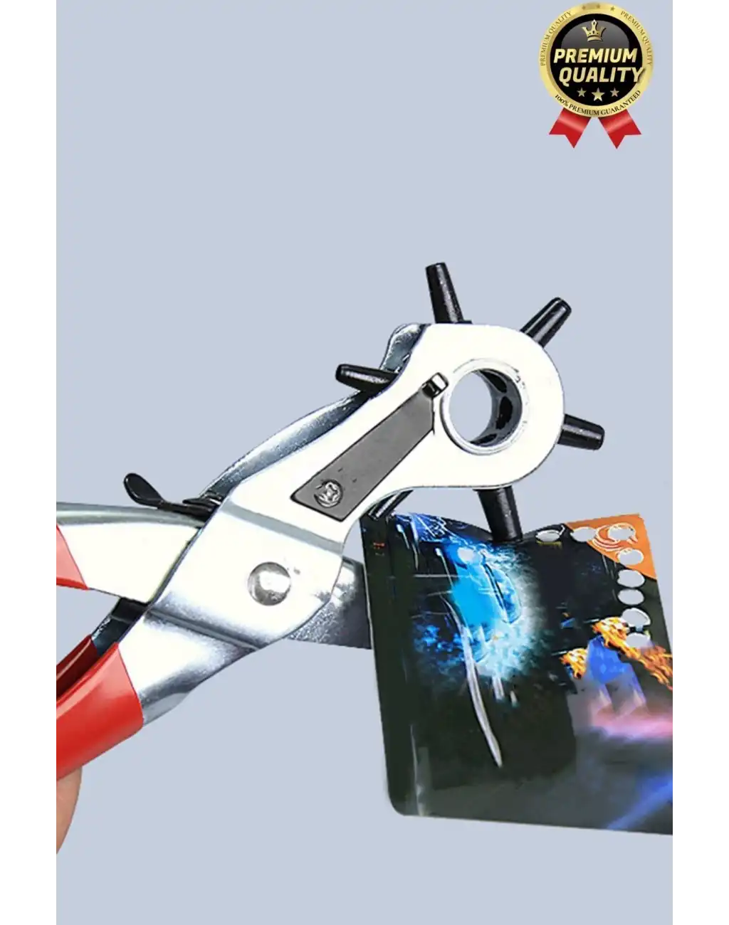 Çok Fonksiyonlu Paslanmaz Çelik Delik Açma Aleti 6 Başlıklı Kumaş Deri Pantolon Kemer Delme Pensesi