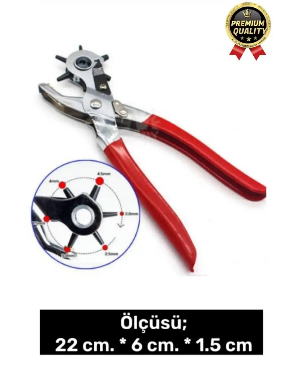 Çok Fonksiyonlu Paslanmaz Çelik Delik Açma Aleti 6 Başlıklı Kumaş Deri Pantolon Kemer Delme Pensesi