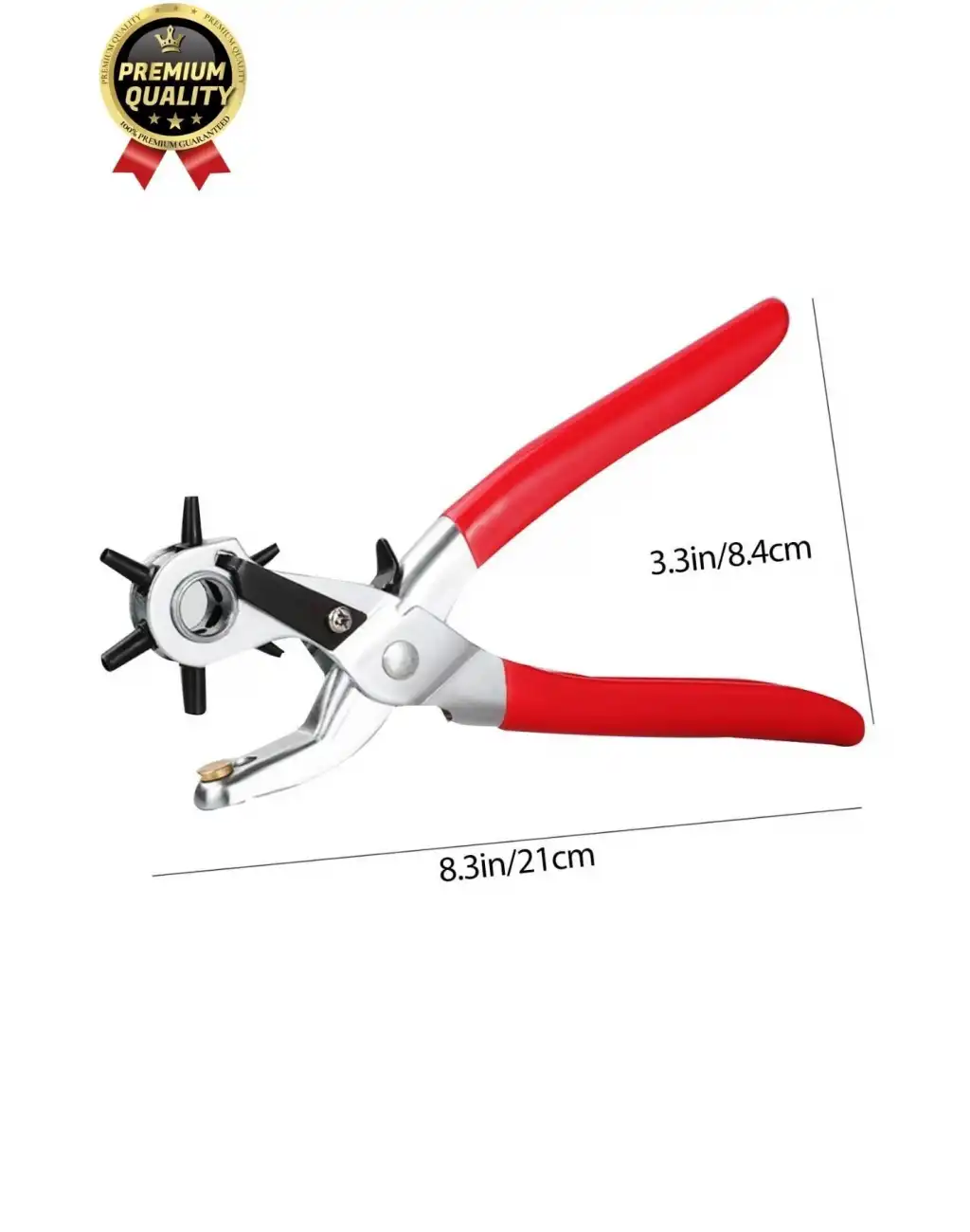 Çok Fonksiyonlu Paslanmaz Çelik Delik Açma Aleti 6 Başlıklı Kumaş Deri Pantolon Kemer Delme Pensesi