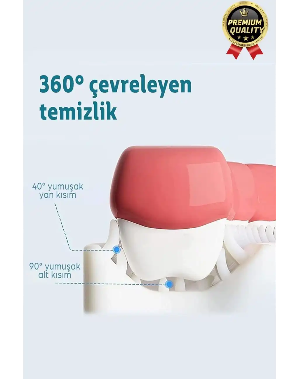 Yeni Nesil Pratik Silikon Yuvarlak U şeklinde Saplı 2-6 Yaş Yumuşak Mavi Bebek Çocuk Diş Fırçası