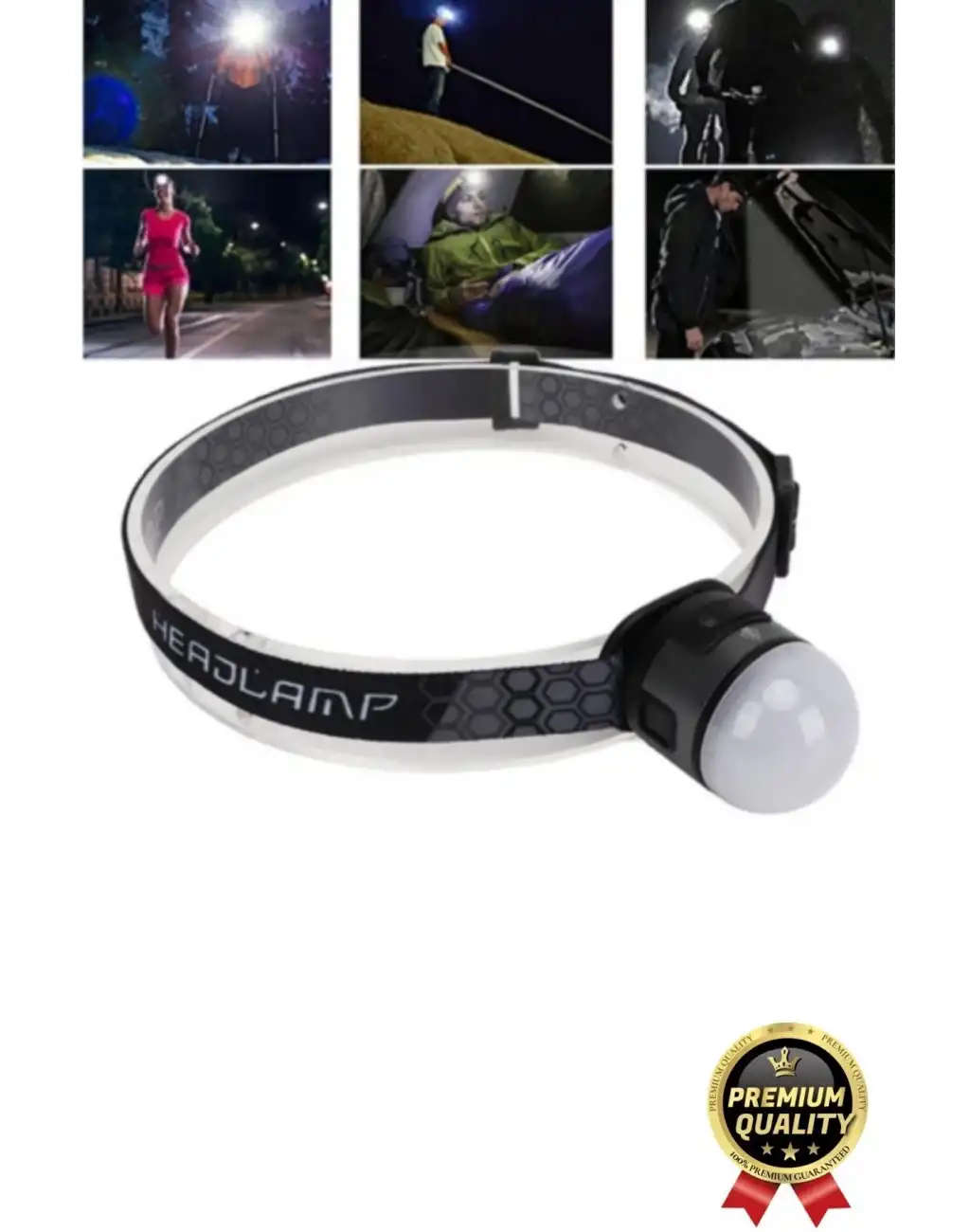 Özel Üretim Mıknatıs Sabitleme Oynar Başlıklı Esnek Lastik COB4 Led 7 Modlu Şarjlı Kafa Kamp Lambası