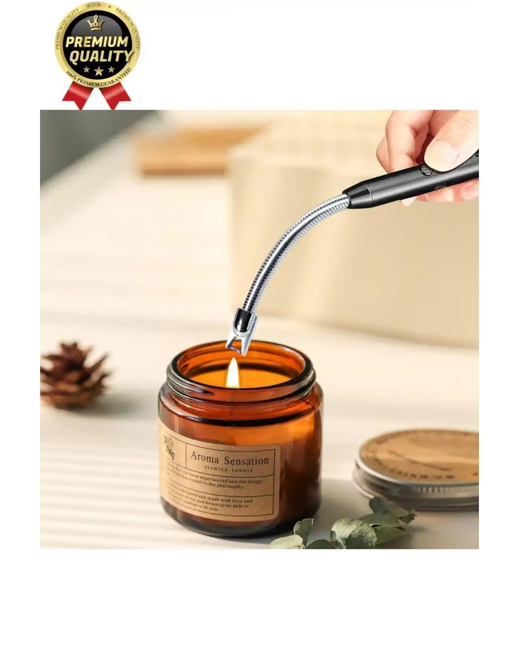 Özel Üretim Fonksiyonel USB Şarj Edilebilir Rüzgar Geçirmez Alevsiz Kamp Mum Metal Elektrikli Çakmak