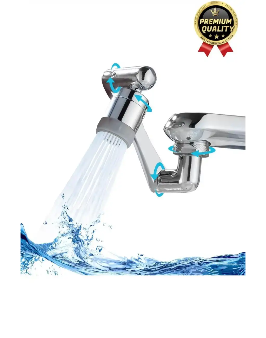 Çok Amaçlı Filtreli 2 Fonksiyonlu Mutfak Banyo 1080 Derece Dönebilen Akrobat Musluk Ucu Başlığı