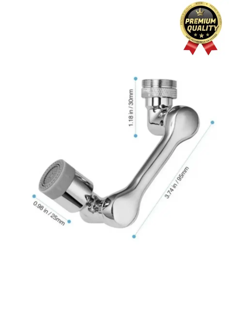 Çok Amaçlı Filtreli 2 Fonksiyonlu Mutfak Banyo 1080 Derece Dönebilen Akrobat Musluk Ucu Başlığı