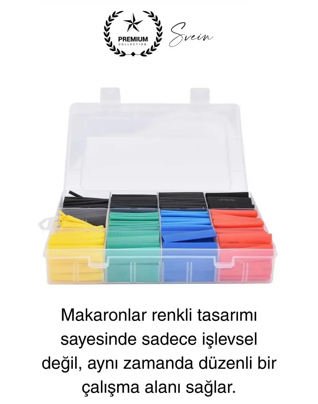 Premium Kutulu 12 Boy 530 Adet Set Renkli Isıyla Daralan Makaron Elektrik Kablosu Birleştirici Tamir