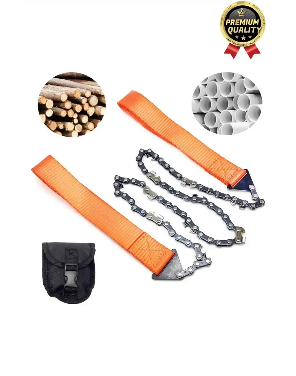 Çok Amaçlı Saplı Taşınabilir Güçlü Dayanıklı Ergonomik Hafif Çantalı Mini Manuel Zincirli Testere