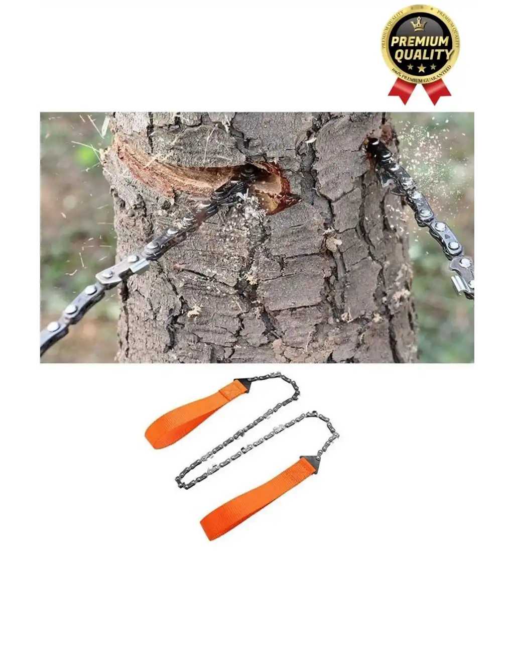 Çok Amaçlı Saplı Taşınabilir Güçlü Dayanıklı Ergonomik Hafif Çantalı Mini Manuel Zincirli Testere