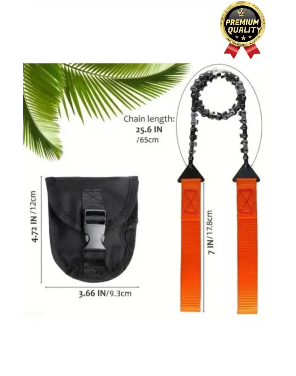 Çok Amaçlı Saplı Taşınabilir Güçlü Dayanıklı Ergonomik Hafif Çantalı Mini Manuel Zincirli Testere