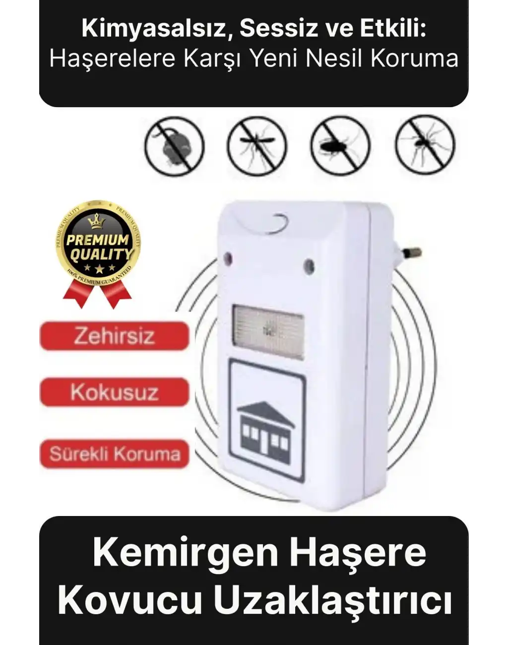 Yeni Böcek Savar Kimyasal İçermeyen 220V Elektronik Kemirgen Fare Haşere Sinek Kovucu Uzaklaştırıcı