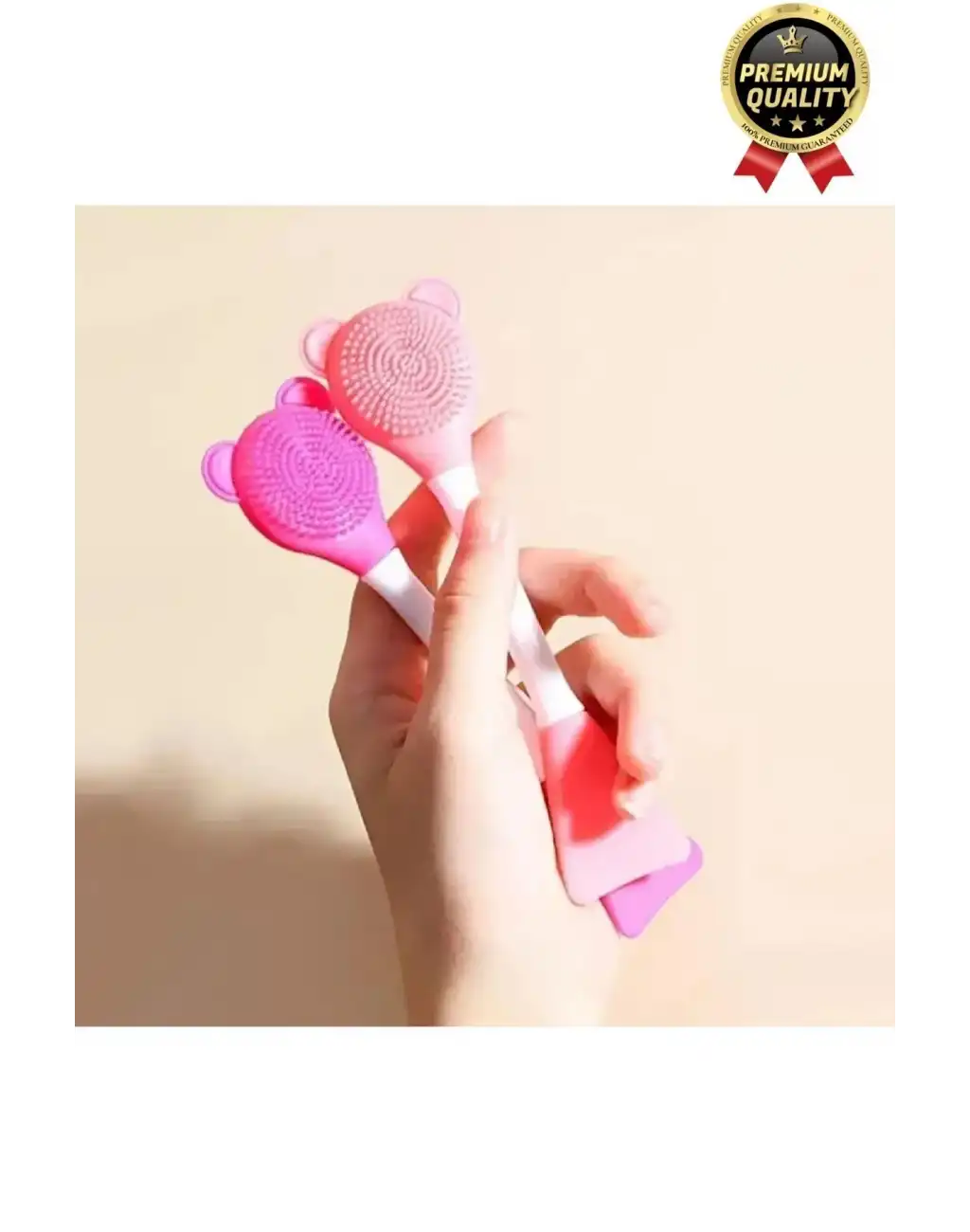 Özel Seri Esnek Yumuşak Silikon Yüz Cilt Krem Maske Uygulama ve Temizleme Fırçası Spatulası 1 Adet