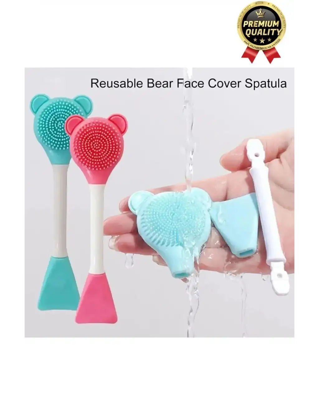 Özel Seri Esnek Yumuşak Silikon Yüz Cilt Krem Maske Uygulama ve Temizleme Fırçası Spatulası 1 Adet