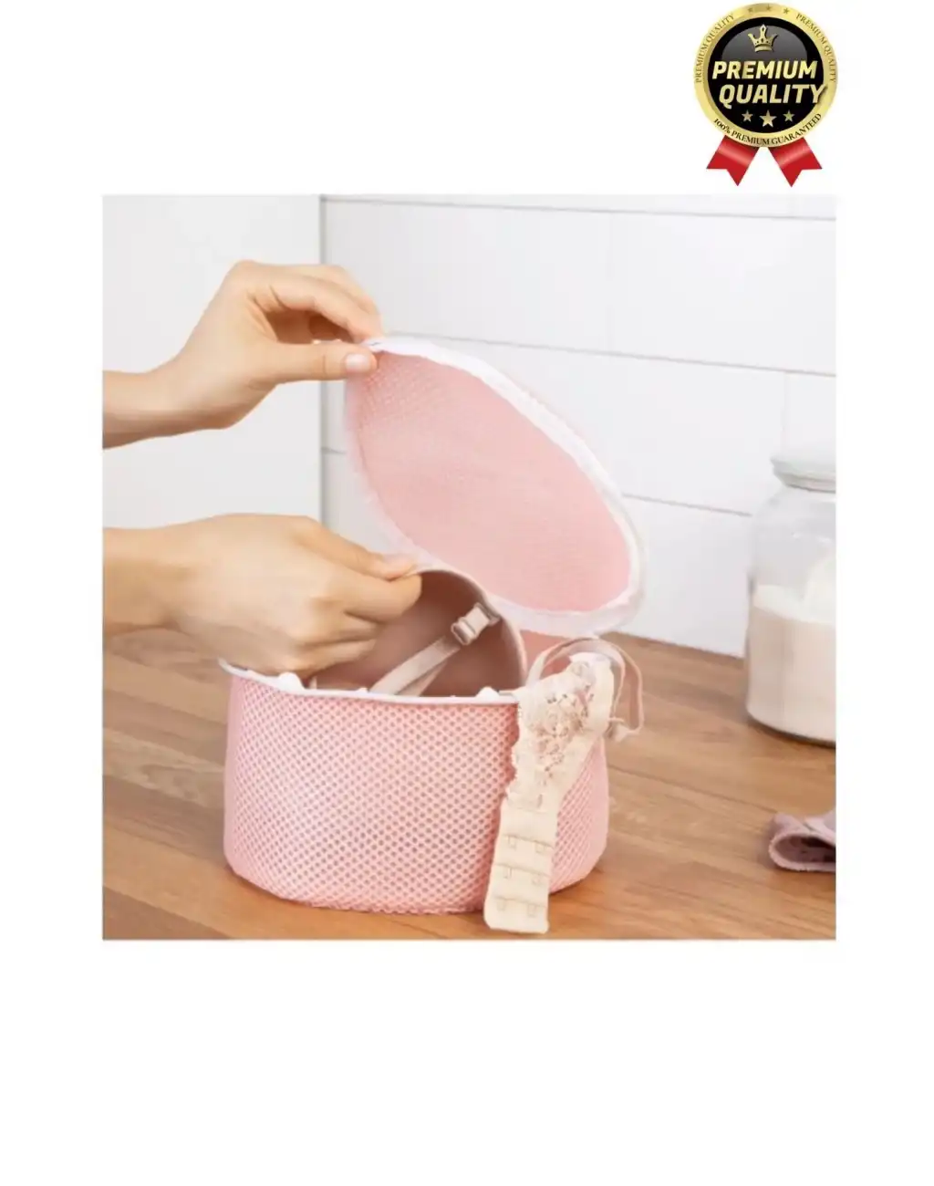 Çok Amaçlı Dayanıklı Fermuarlı Kumaş Sütyen İç Çamaşırı Yıkama Filesi Torbası Seti 2 Adet 20x15cm