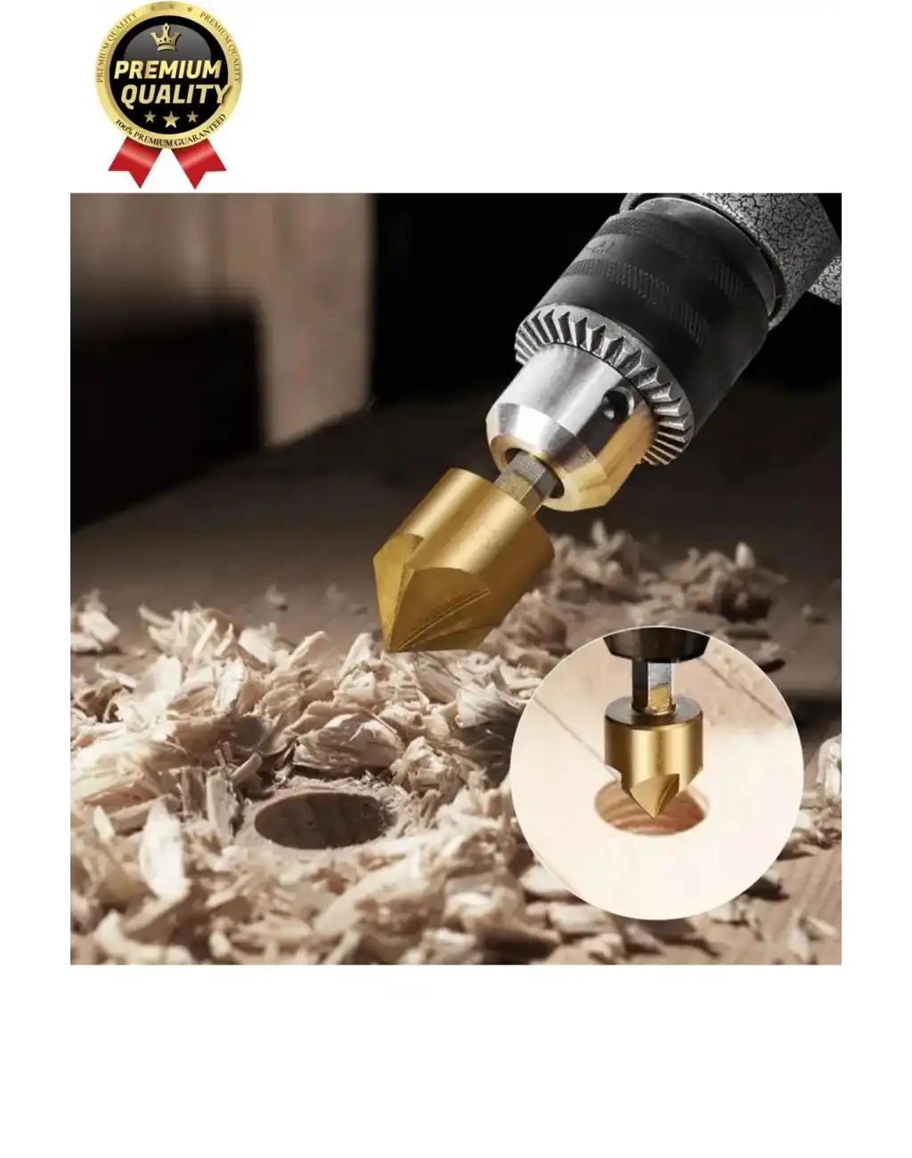 Özel Paslanmaz Çelik Kırılmaz HSS Bits Uçlu Altıgen Titanyum Kaplama Havşa Matkap Uç Seti 6 Parça