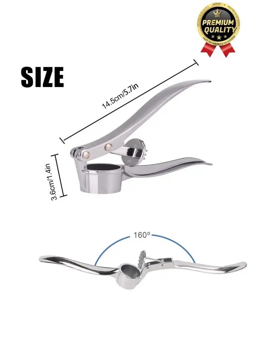 Çok Amaçlı Mutfak Paslanmaz Çelik Kompakt Tasarım Pratik Sağlam Kıyıcı Sarımsak Ezme Aleti Rendesi