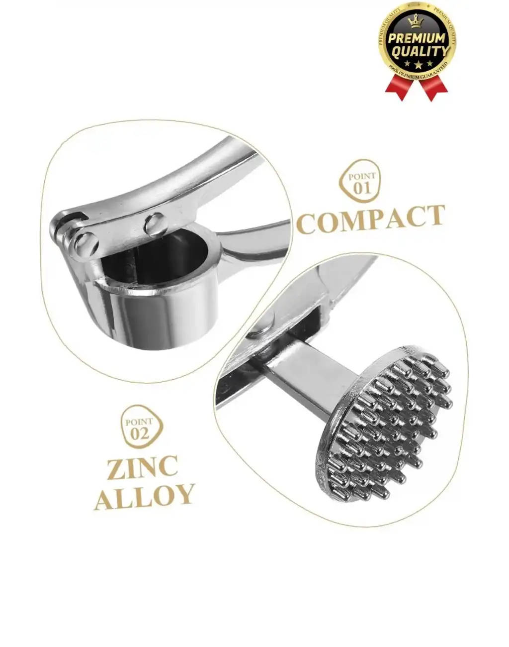 Çok Amaçlı Mutfak Paslanmaz Çelik Kompakt Tasarım Pratik Sağlam Kıyıcı Sarımsak Ezme Aleti Rendesi