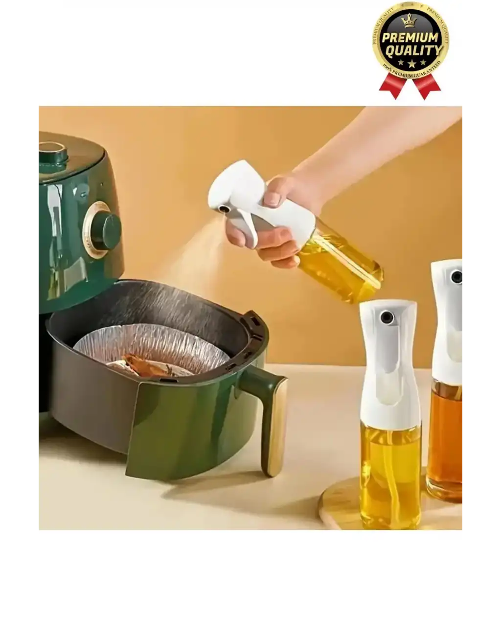 Çok Amaçlı Atomize Başlıklı Sızdırmaz Airfryer Püskürtmeli Fısfıs Sprey Cam Yağdanlık 200 Ml 1 Adet
