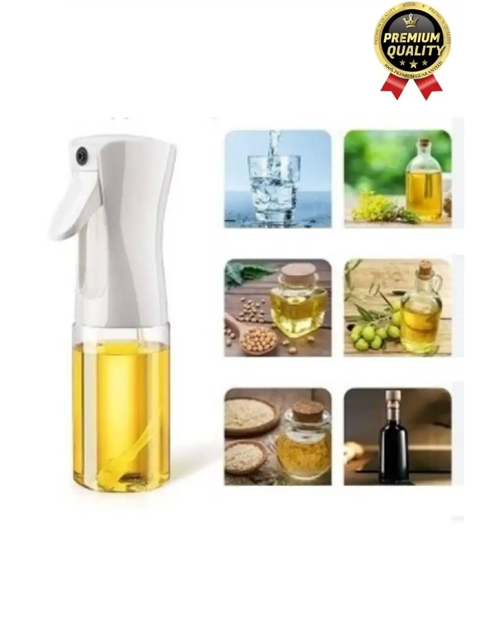 Çok Amaçlı Atomize Başlıklı Sızdırmaz Airfryer Püskürtmeli Fısfıs Sprey Cam Yağdanlık 200 Ml 1 Adet