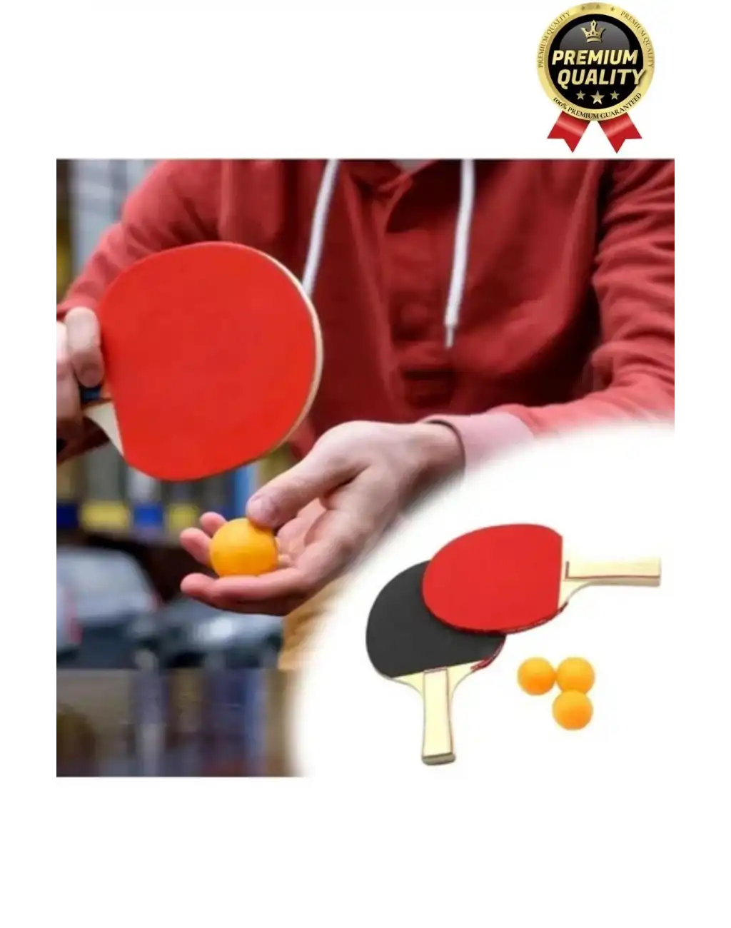 Özel Seri Yüksek Kaliteli Eğlence Oyun Renkli 2 Adet Raket 3 Pinpon Topu Masa Tenisi Raket Seti