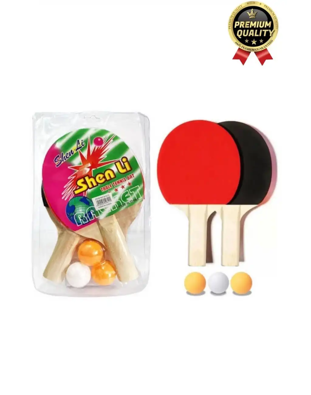 Özel Seri Yüksek Kaliteli Eğlence Oyun Renkli 2 Adet Raket 3 Pinpon Topu Masa Tenisi Raket Seti