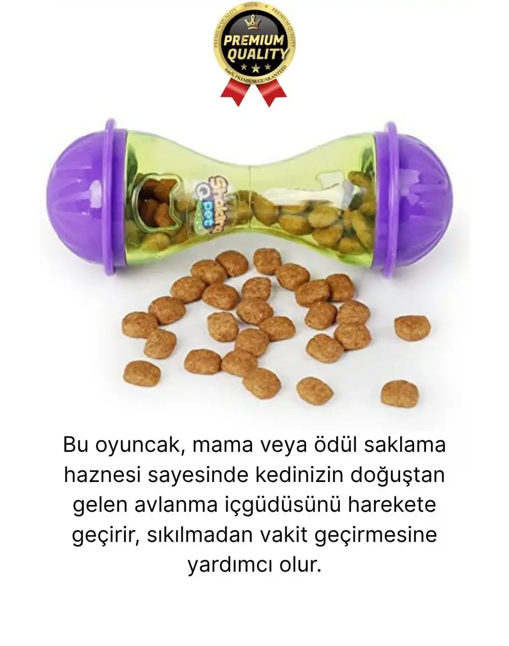 Premium Seri Saklama Hazneli İçgüdüsel Avlanma Kum Saati İnteraktif Kedi köpek Ödül Maması Oyuncağı