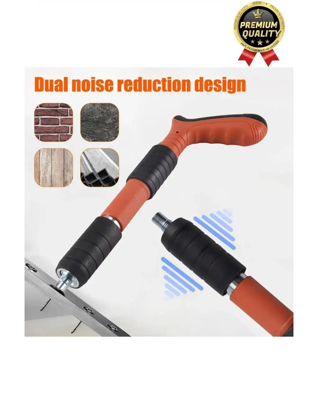 Profesyonel Güç Yaylı Sistemli 3 Kuvvet Vites Ses Çıkarmaz Ayarlı Manuel Çivi Çakma Makinesi