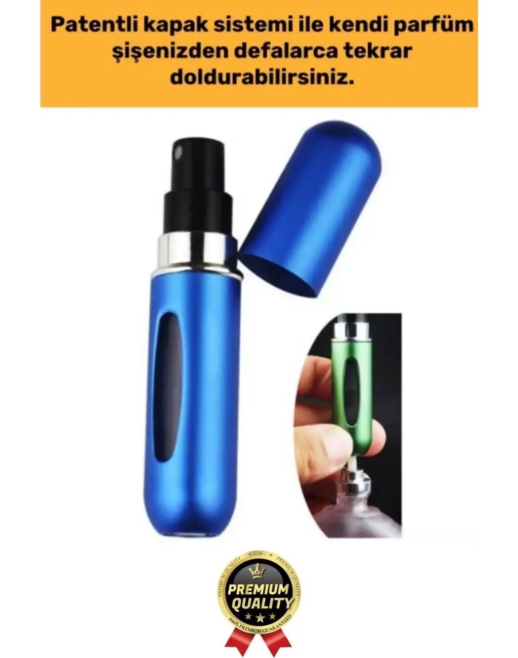 Özel Üretim Pratik Otomatik Doldurulabilir Taşınabilir Atomizer Seyahat Mini Cep Parfüm Şişesi 5 Ml