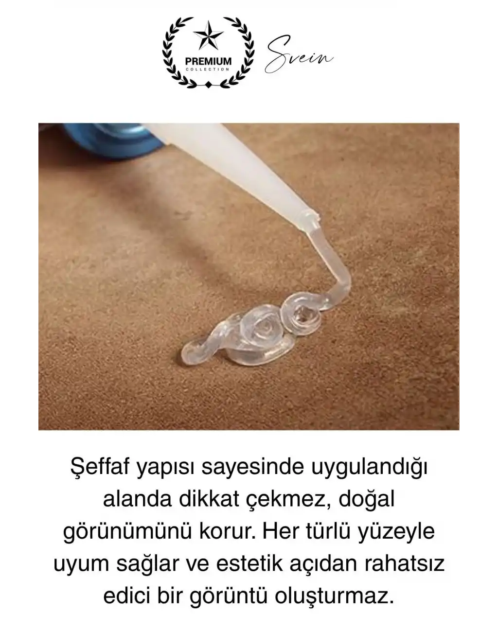 Premium 40 gr Üniversal Sızdırmaz Şeffaf Tüp Silikon Mutfak Banyo Küvet Kenarı Elastik İzolasyon