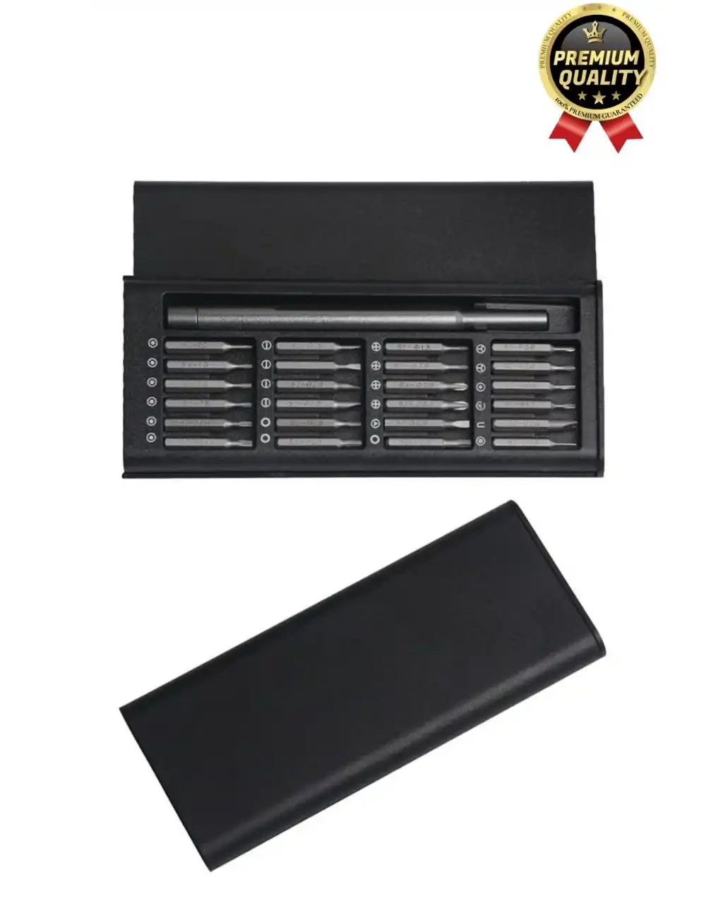 Premium Seri Kaliteli Kutulu Ergonomik Saatçi Bilgisayar Hassas Taşınabilir 25 Parça Tornavida Seti