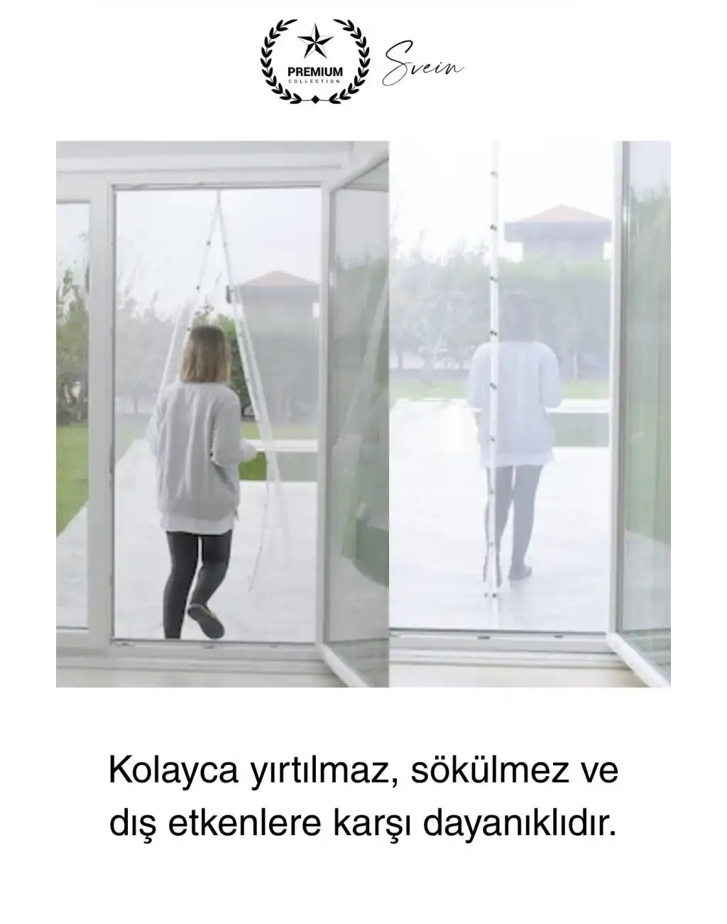 Dayanıklı Mıknatıslı Kapı Sinekliği 60x210 cm Tül Haşere Böcek Sivrisinek Geçirmez Manyetik Beyaz