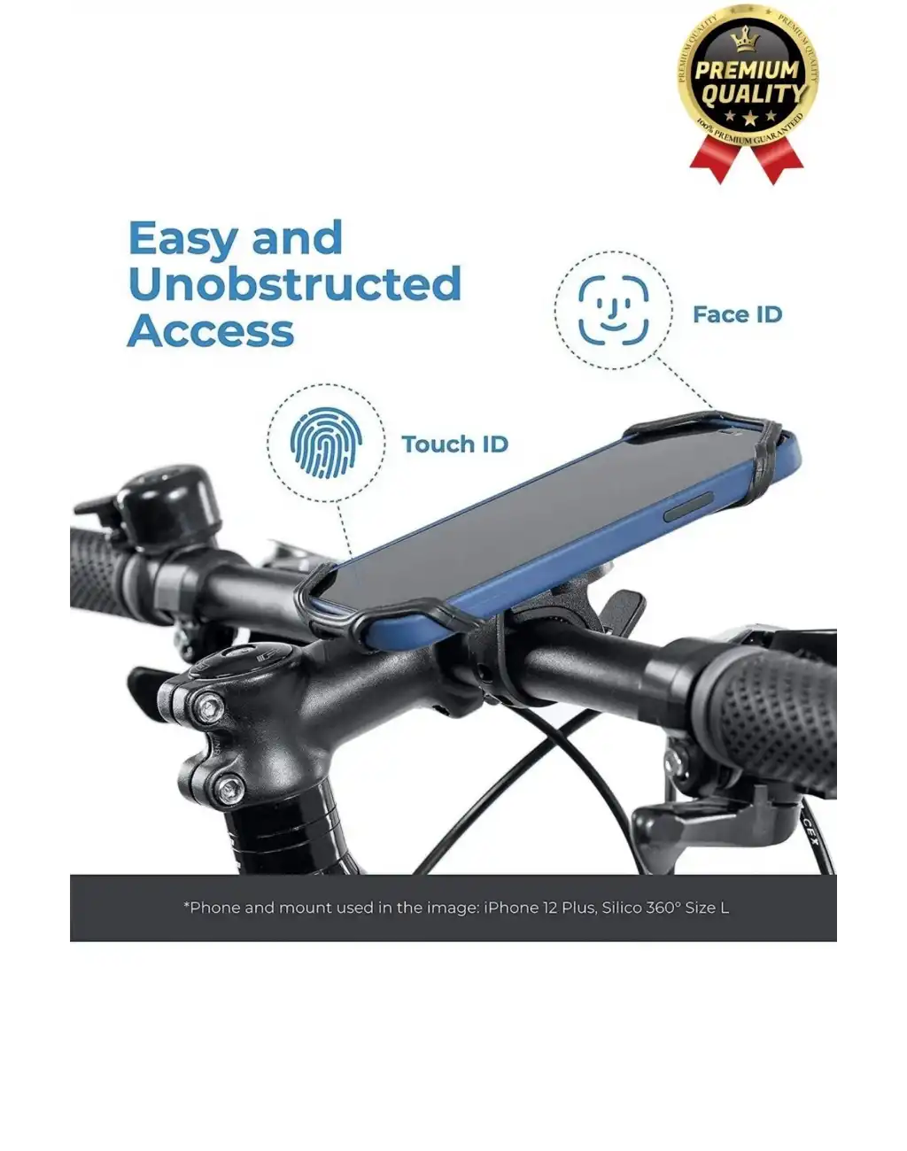 Premium Sök Çıkar 360 Derece Dönebilen Ayarlanabilir Bisiklet Motosiklet Scooter Telefon Tutucu