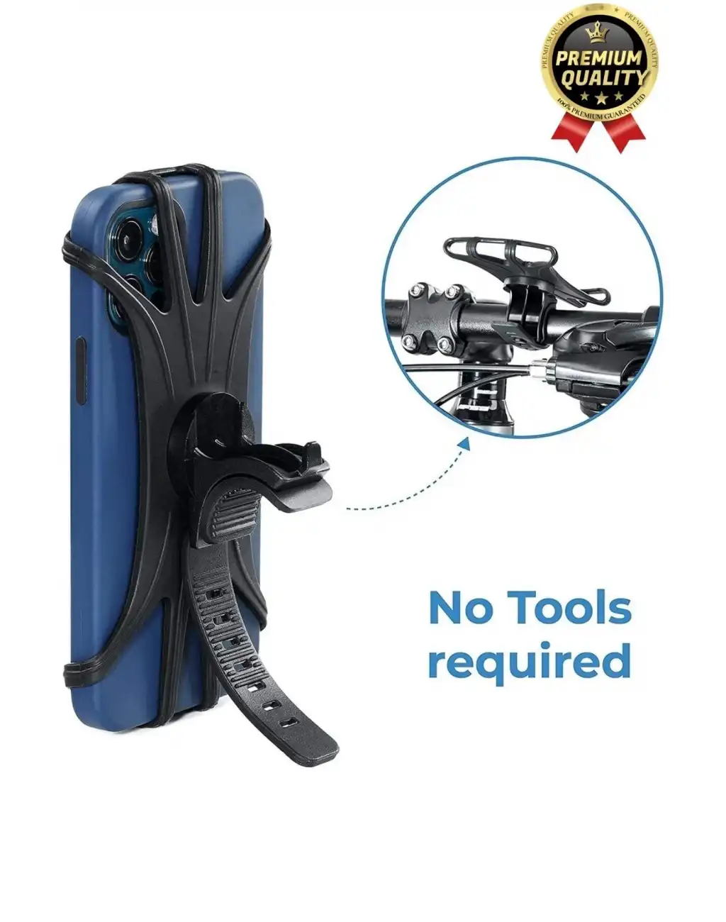 Premium Sök Çıkar 360 Derece Dönebilen Ayarlanabilir Bisiklet Motosiklet Scooter Telefon Tutucu