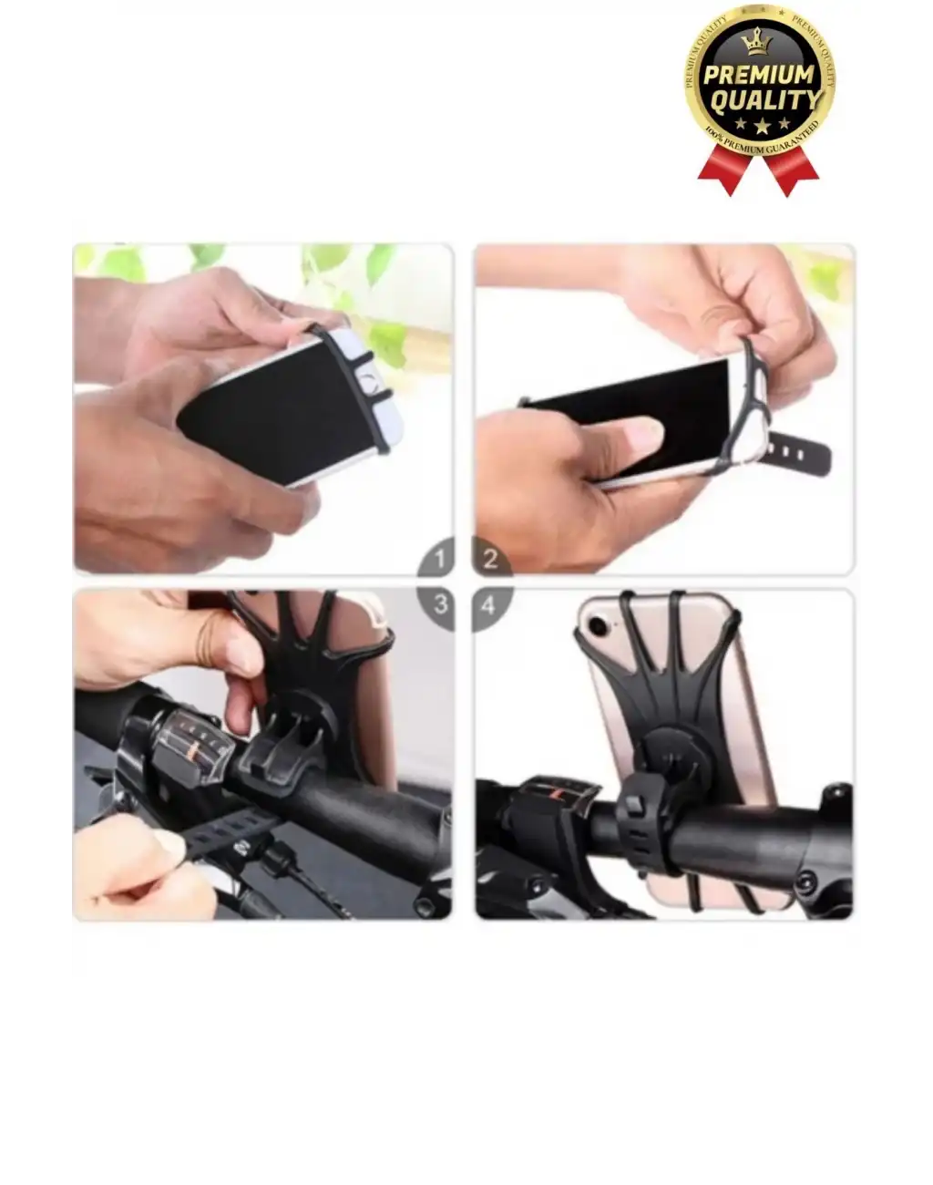 Premium Sök Çıkar 360 Derece Dönebilen Ayarlanabilir Bisiklet Motosiklet Scooter Telefon Tutucu