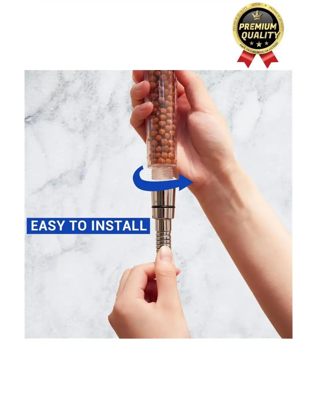 Özel Üretim Zeolid Taşlı Yüksek Emisyon Güçlü Su Tasarruflu Tazyikli Kireç Önleyici Duş Başlığı