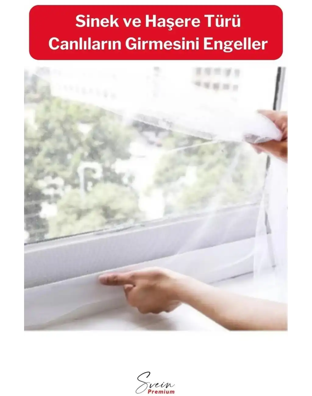 Ayarlanabilir Pratik Pencere Cam Kapı Sineklik Cırt Bantlı Hazır Yapışkanlı 0,75 cmx1,25 cm - 4 mt