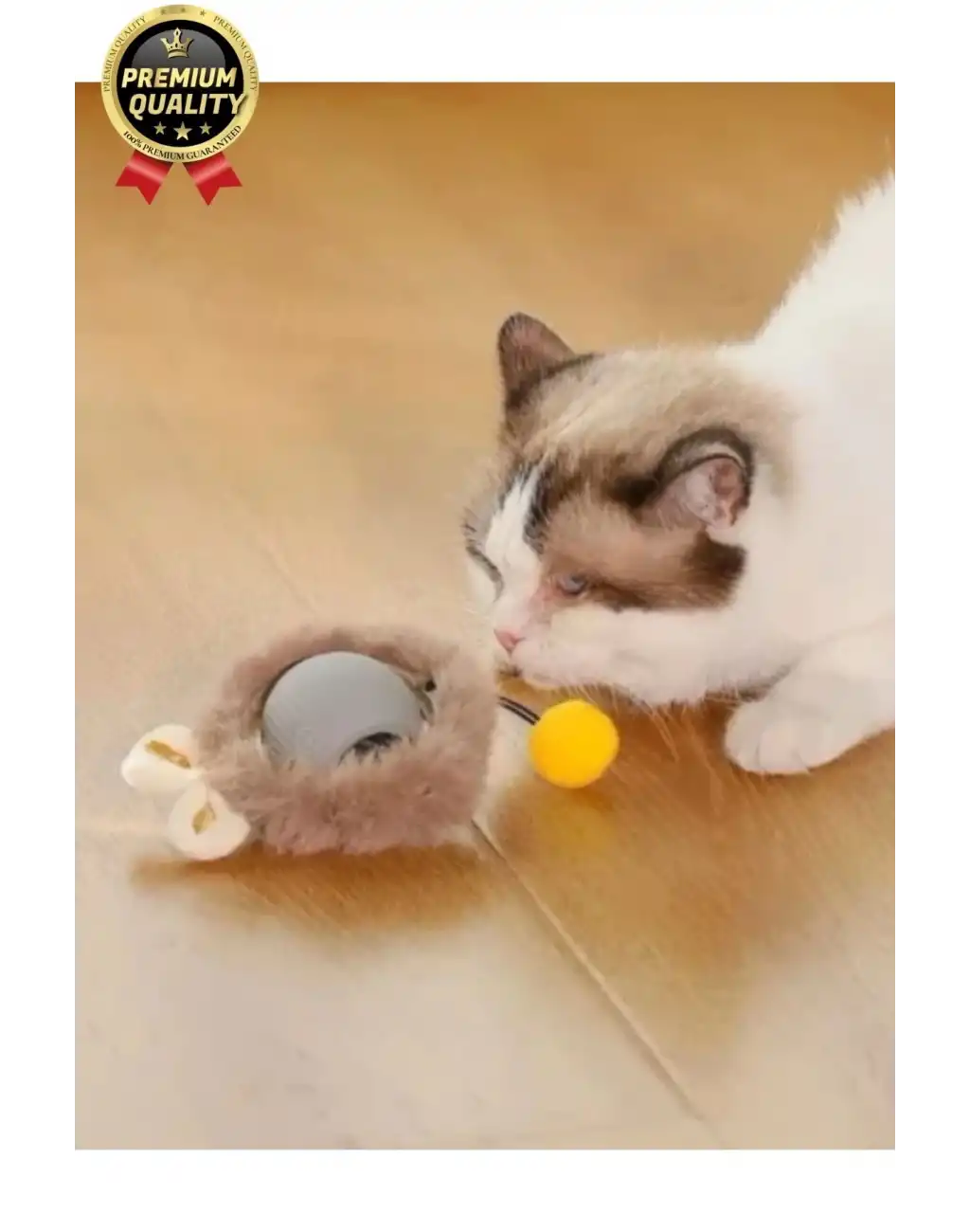 Özel Üretim Yumuşak Küçük Boyutlu Şarj Edilebilir Etkileşimli Eğlenceli Yuvarlanan Kedi Top Oyuncağı