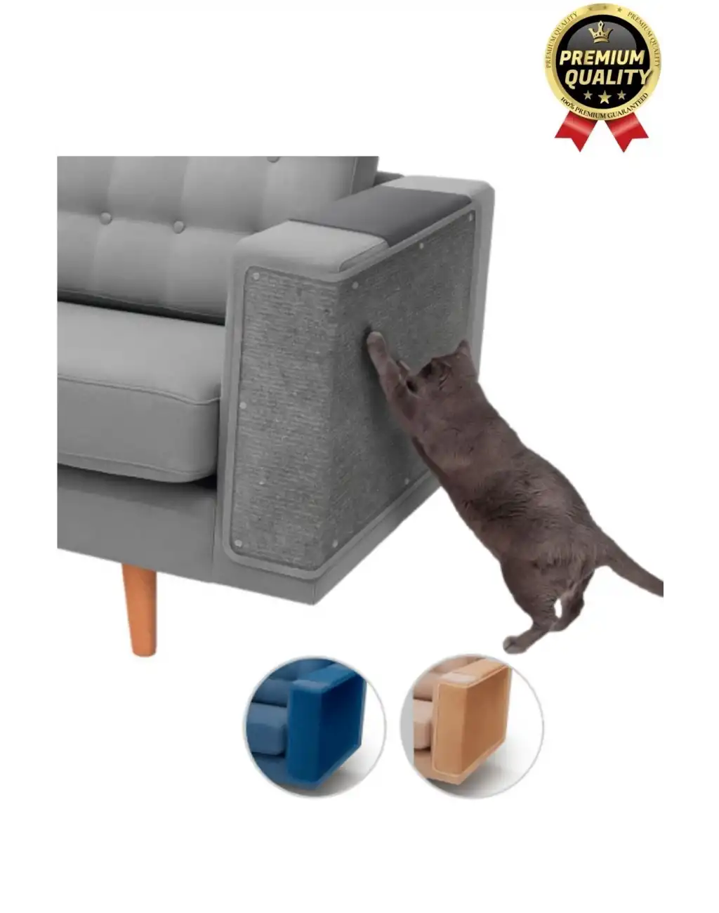 Dayanıklı Kolay Uygulanabilir Yapıştırılabilir Eşya Mobilya Koruyucu Kedi Tırmalama Matı 100 x 30 cm