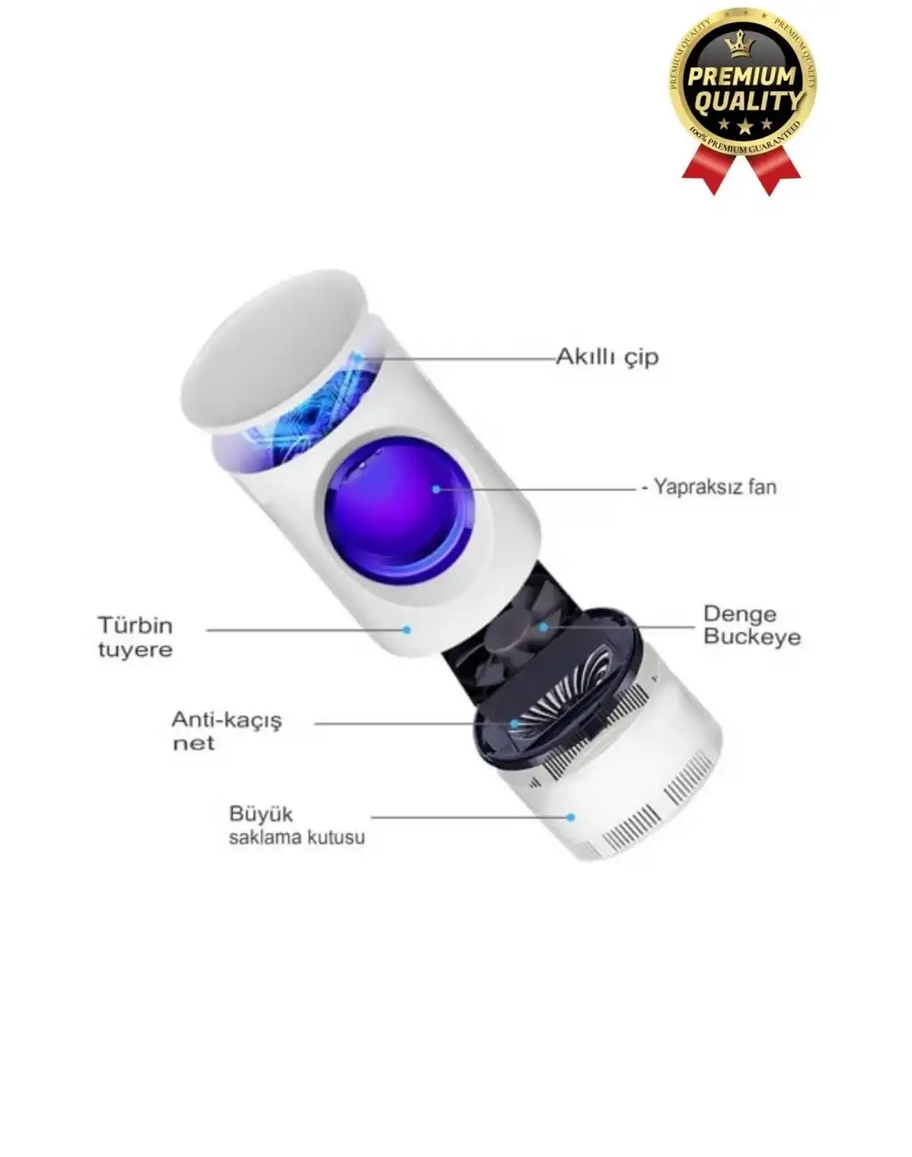 Premium Kimyasalsız Sessiz Şarjlı Uv 6 Işıklı Elektrikli Haşere Böcek Sinek Kovucu Öldürücü Lamba